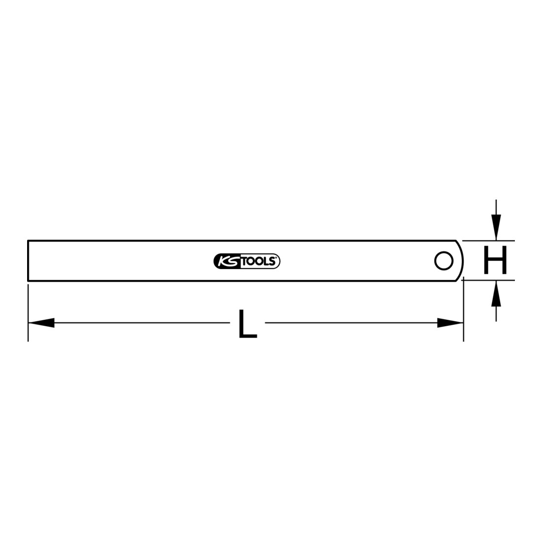 KS Tools Righello in acciaio semirigido