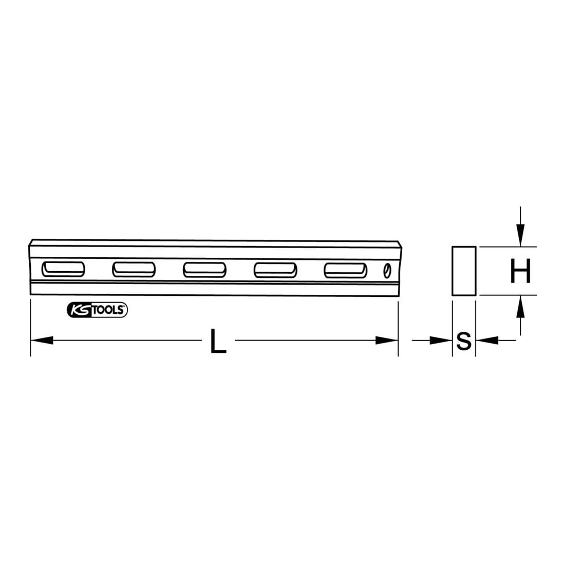 KS Tools Righello piatto di precisione, 600mm