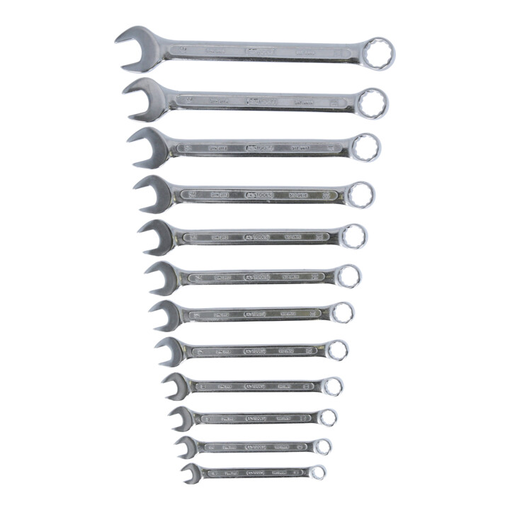 KS Tools ringsteeksleutelset, haaks, 12 dlg. 8-19 mm