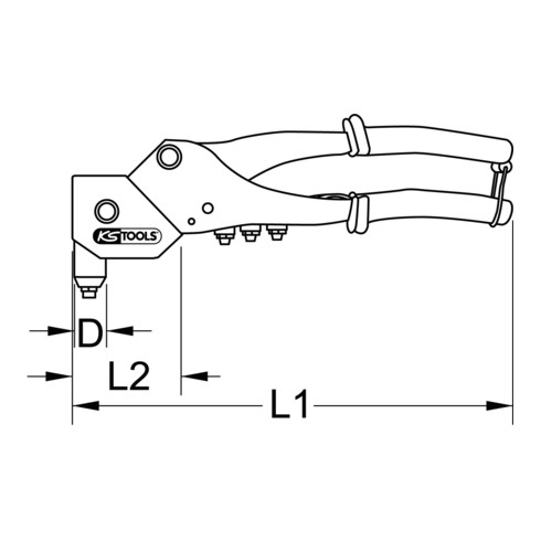 KS Tools Rivettatrice manuale, 290mm