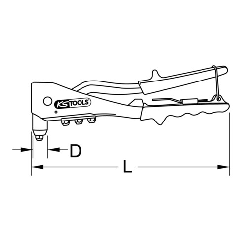 KS Tools Rivettatrice manuale standard, 270mm