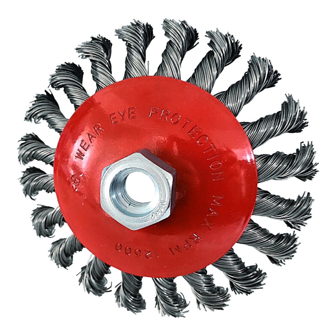 KS Tools roestvrij conische staaldraad ronde borstel, 0.5mm, Ø 115mm