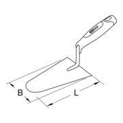 KS Tools roestvrijstalen plakspaan, rond, 200mm-3