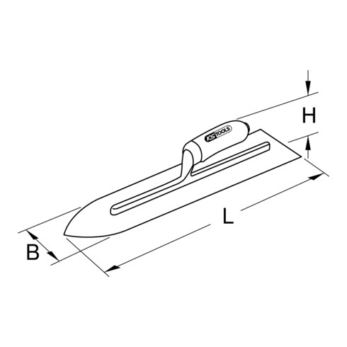 KS Tools roestvrijstalen vloertroffel, 455mm