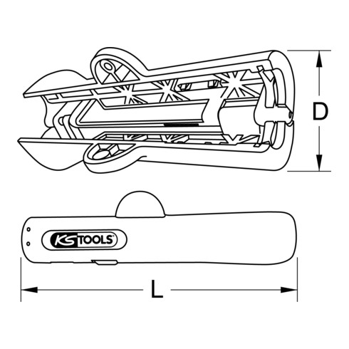 KS Tools ronde kabelmangler, 8-13mm