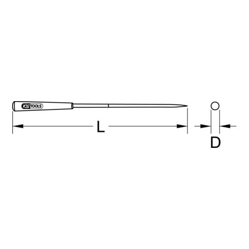 KS Tools ronde naaldvijl, 3mm