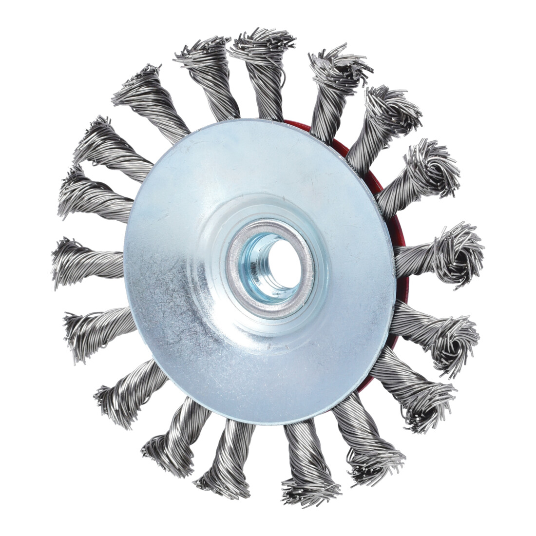 KS Tools Rostfreie Kegelform-Stahldrahtrundbürste, 0,5mm, Ø 115mm