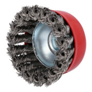 KS Tools Rostfreie Stahldrahttopfbürste 0,5mm Stahl gezopfter Draht