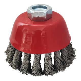 KS Tools Rostfreie Stahldrahttopfbürste 0,5mm, Ø 90mm