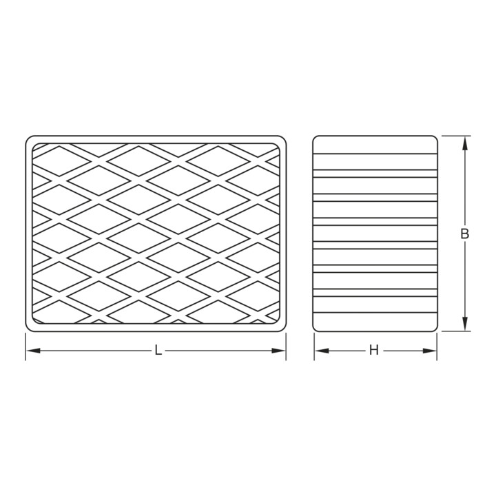 KS Tools Rubberonderlegger 05 voor hefbruggen 160 x 120 x 80 mm