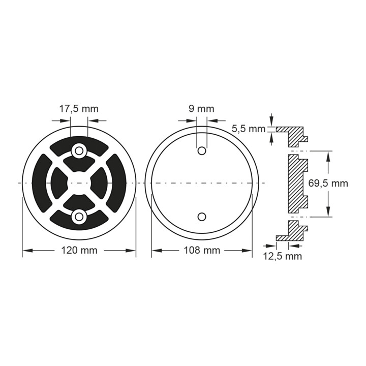KS Tools Rubberschotel 07 voor Launch / Twin Busch / RP Tools hefbruggen Ø 120 mm
