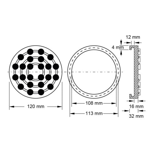 KS Tools Rubberschotel 15 voor Grazia / Ravaglioli hefbruggen, Ø 120 mm