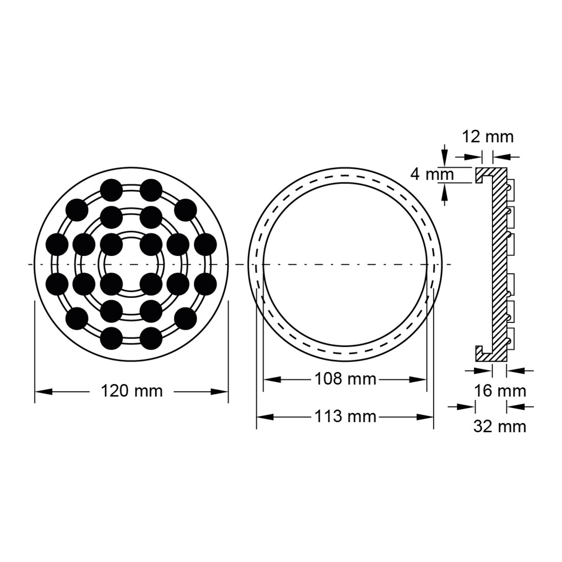 KS Tools Rubberschotel 15 voor Grazia / Ravaglioli hefbruggen, Ø 120 mm