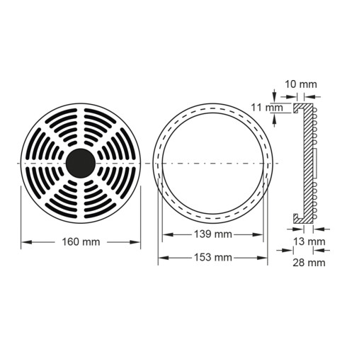KS Tools Rubberschotel 19 voor Intertech hefbruggen Ø 160 mm