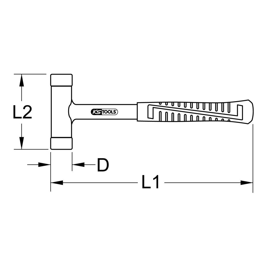 KS Tools Rückschlagfreier Schonhammer