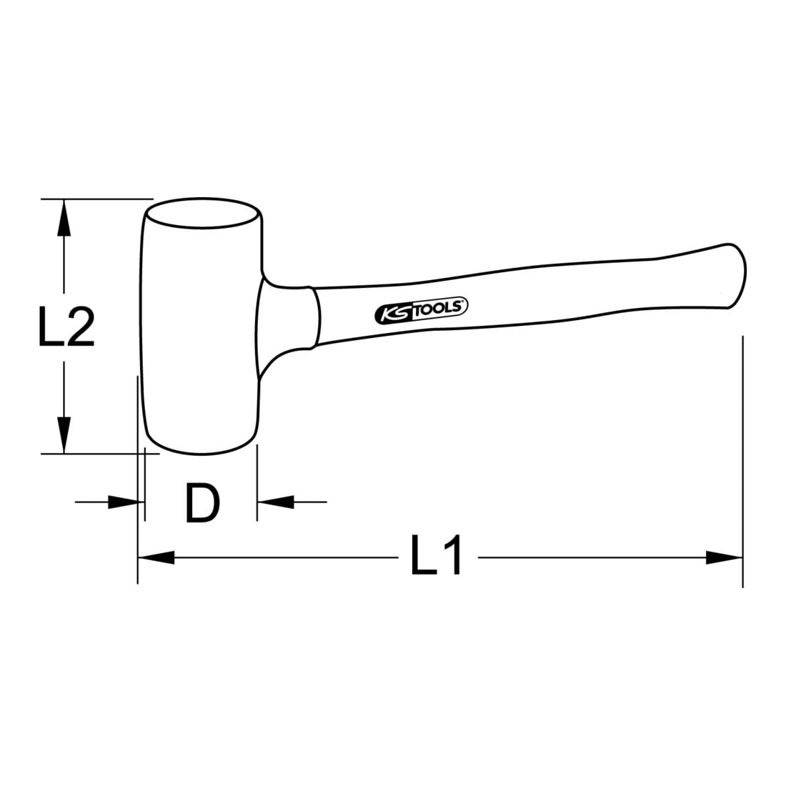 KS Tools Rückschlagfreier Schonhammer