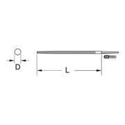 KS Tools Rund-Feilenblatt, Form F-3