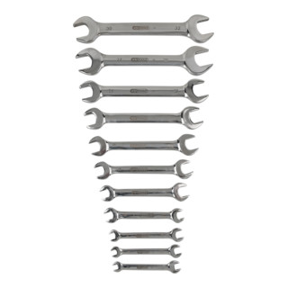 KS Tools RVS dubbele steeksleutelset, 11-delig, haaks