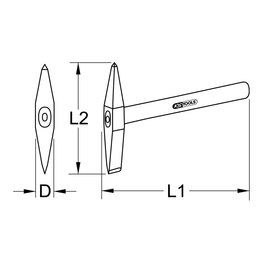 KS Tools RVS lashamer, 300g