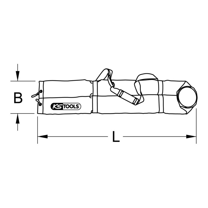 KS Tools Sacoche de protection pour tapis isolant, 1000 mm