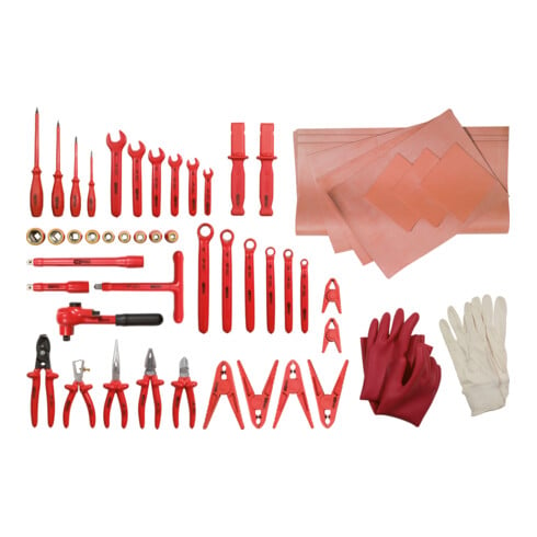 KS Tools Sacoche d'outils d'électricien, 53 pcs.