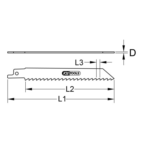 KS Tools Säbelsägeblatt, 150mm, Variozahn, 1,8-2,5mm, 5er Pack