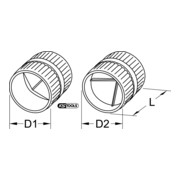 KS Tools Sbavatore interno ed esterno plastica, 3-42mm-4
