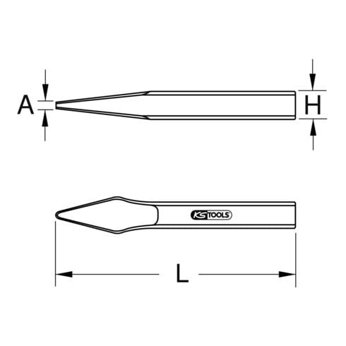 KS Tools Scalpello a unghietta piatta BRONZEplus