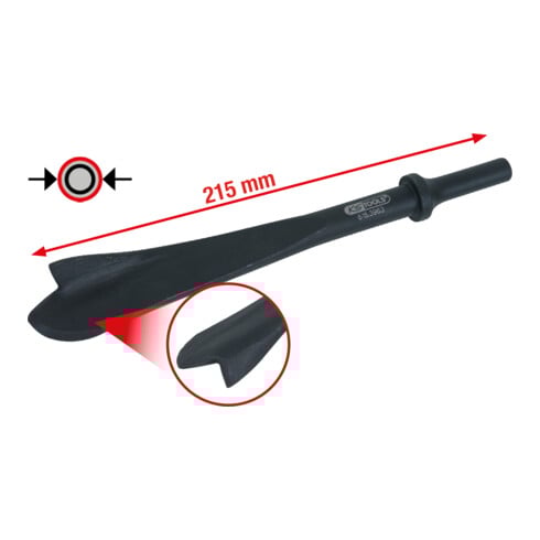 KS Tools Scalpello da taglio per tubi esterni di scarico ad aria compressa, largo 23mm