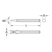 KS Tools Scalpello da elettricista, ottagonale-3