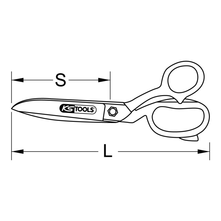 KS Tools schaar, 200mm