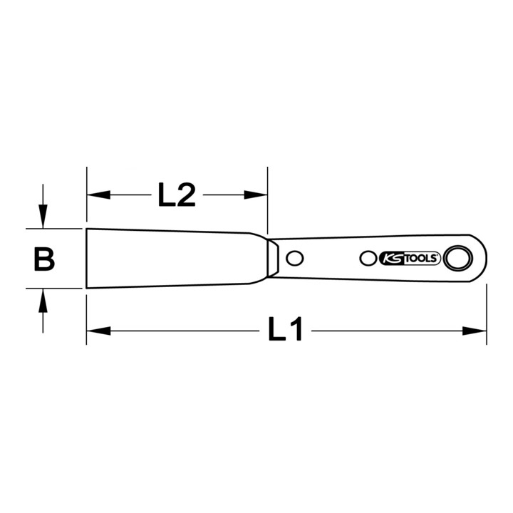 KS Tools Schabmeißel,20x185mm