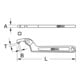 KS Tools Scharnierende haaksleutel met pin, 19-50mm