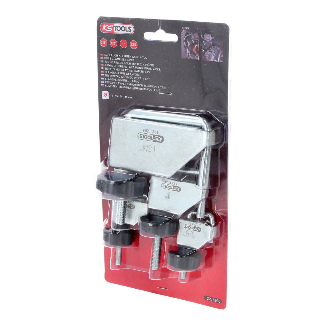 KS Tools Schlauch-Klemmen-Satz, 4-tlg.