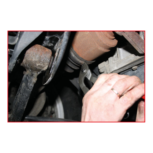 KS Tools Schlauchbandschneider, abgewinkelt, 220mm