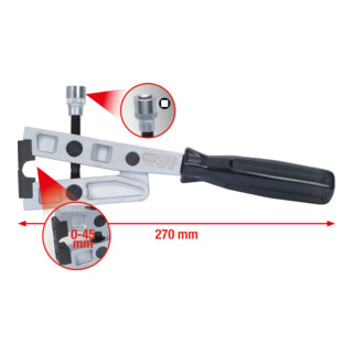 KS Tools Schlauchklemmenzange für Drehmomentanzug, 270mm