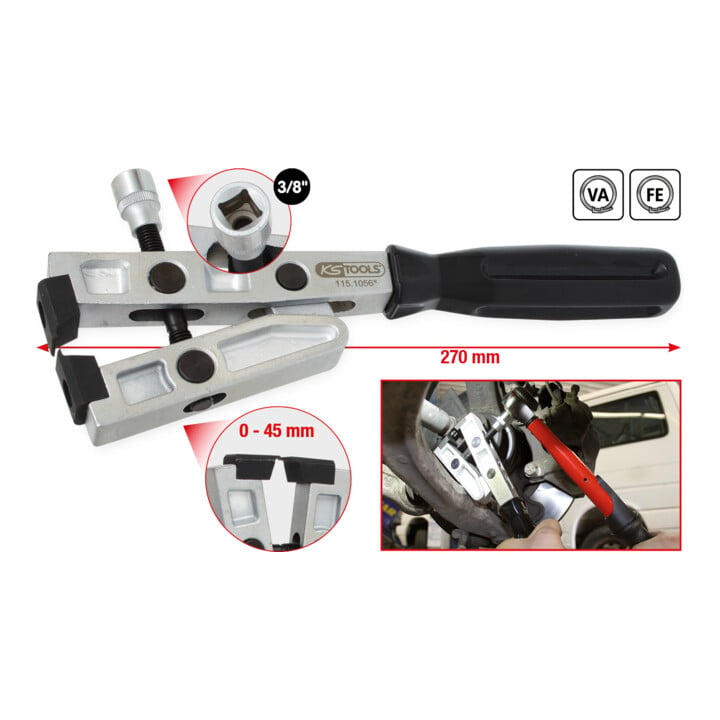 KS Tools Schlauchklemmenzange für Drehmomentanzug, 270mm