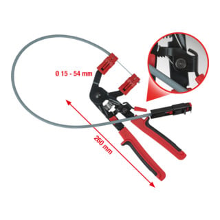 KS Tools Schlauchschellenzange m.Bowdenzug,730mm