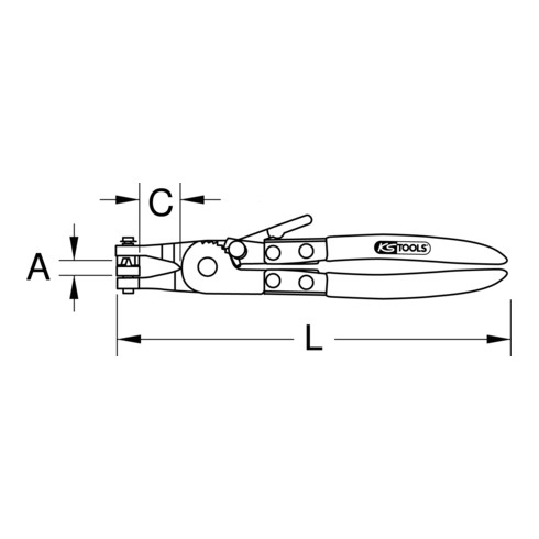 KS Tools Schlauchschellenzange, Variante1, 220mm