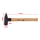 KS Tools Schlosserhammer mit Hickorystiel, 800g-1