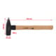 KS Tools Schlosserhammer mit Hickorystiel, 800g