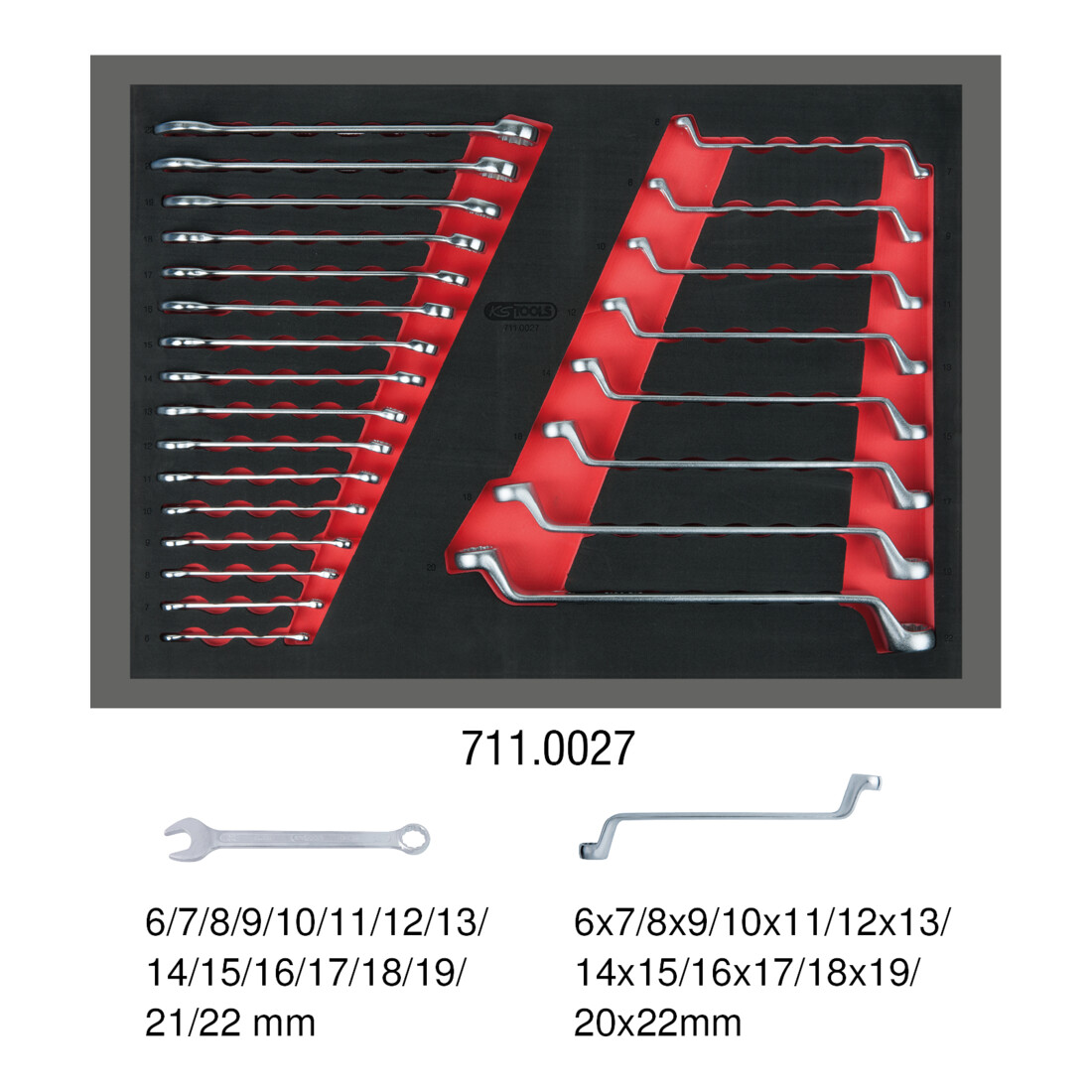 KS Tools Schlüssel-Satz, 24-tlg. in 1/1 Systemeinlage