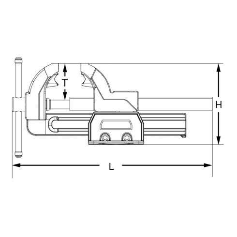 KS Tools Schraubstock mit Rundteller