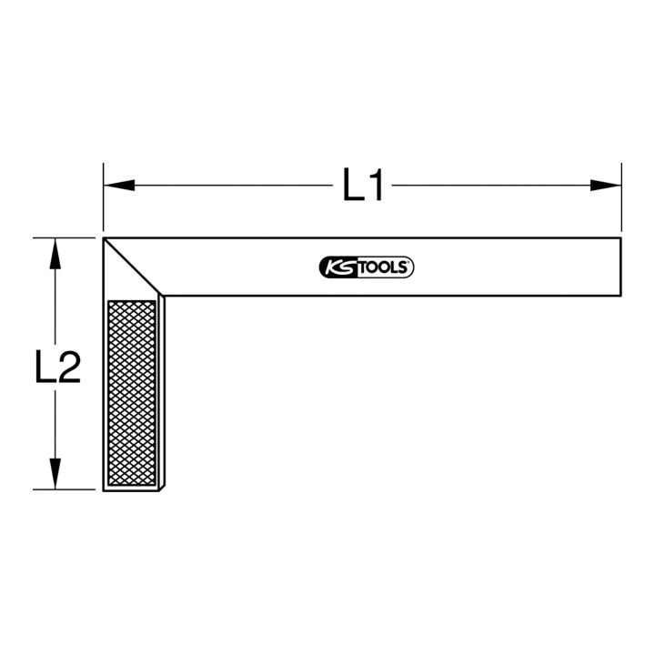 KS Tools Schreinerwinkel mit Aluminiumzunge, 250mm