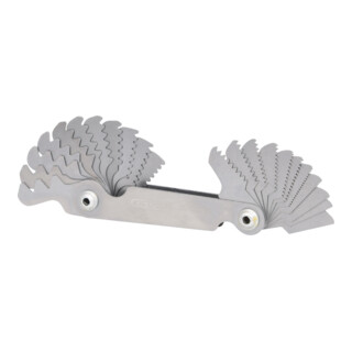 KS Tools schroefdraadmeter, inch maten, 22 delig