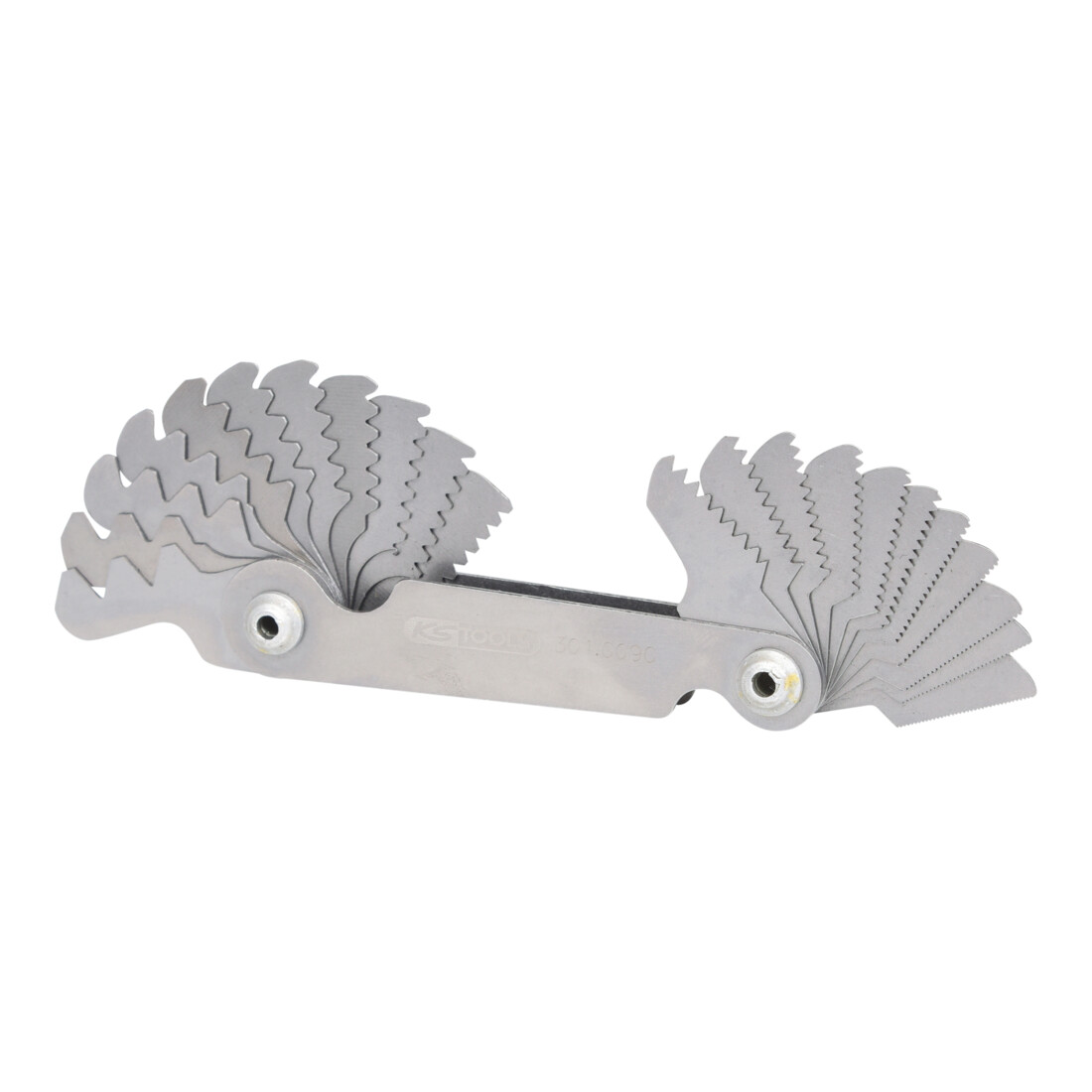 KS Tools schroefdraadmeter, inch maten, 22 delig