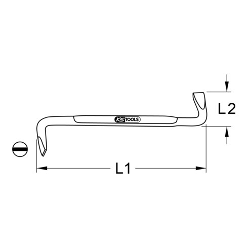 KS Tools gegroefde schroevendraaier