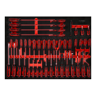 KS Tools schroevendraaierset in schuimrubberen inleg, 46 st.