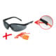 KS Tools Schutzbrille-schwarz, mit Ohrstöpsel