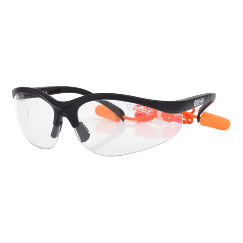 KS Tools Schutzbrille-transparent, mit Ohrstöpsel